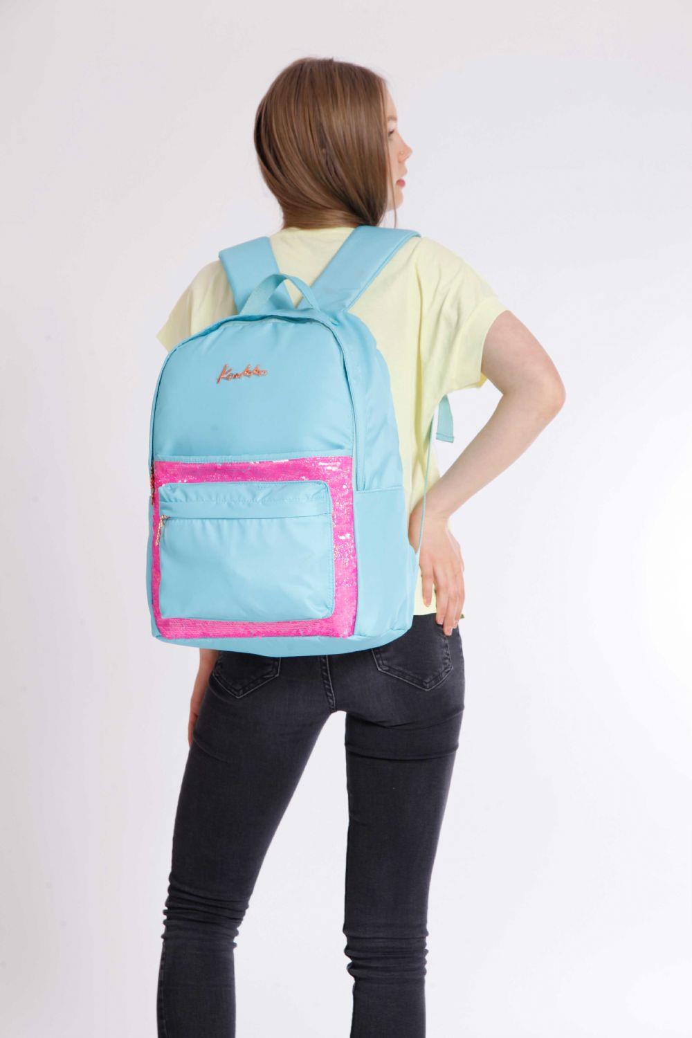 Kaukko Magical Pullu Turkuaz Kız Sırt Çantası - Kız