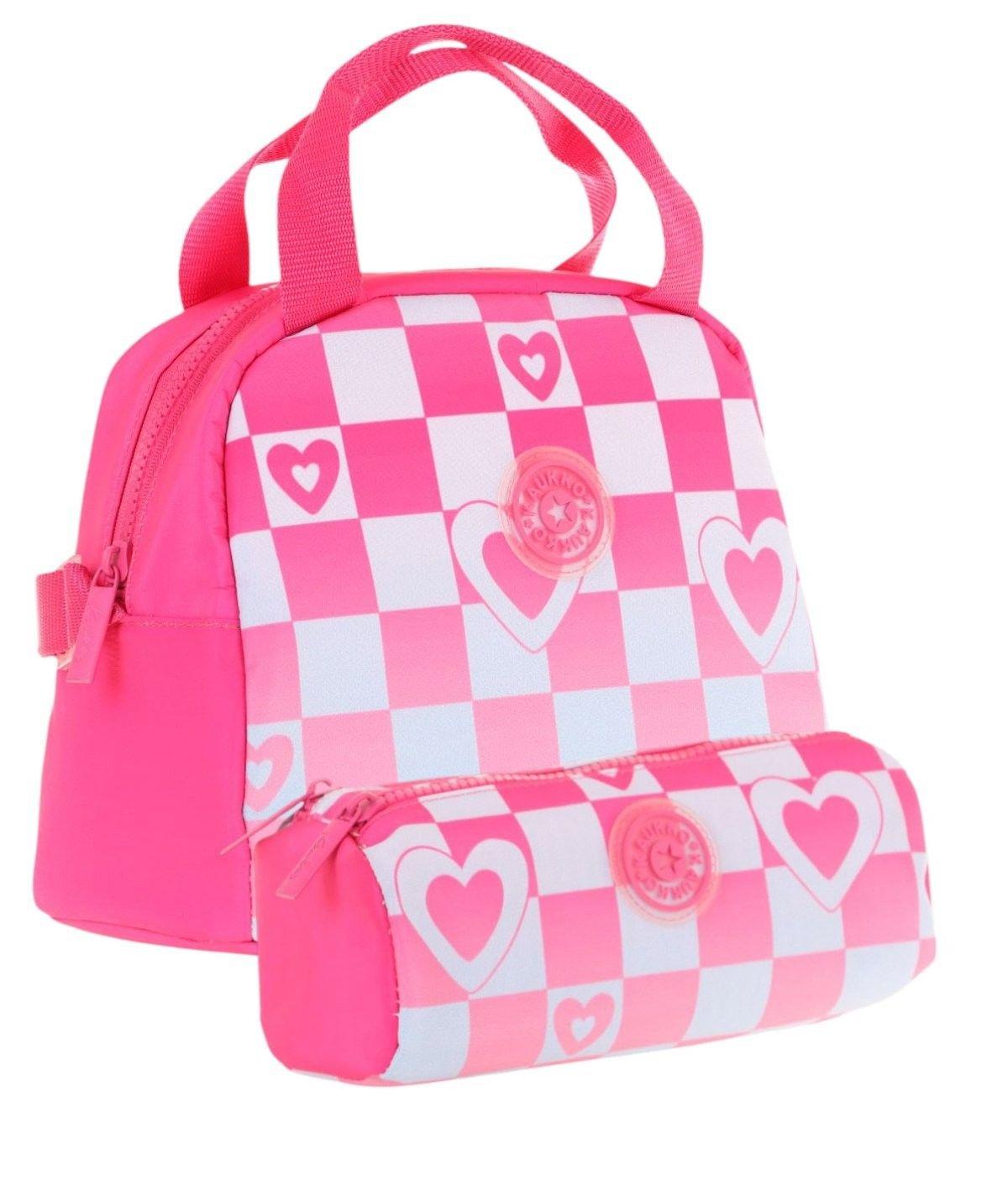 Kaukko Nature Kız Çocuk Beslenme Çantası (K9063) ve Kalemlik (K2699) Seti