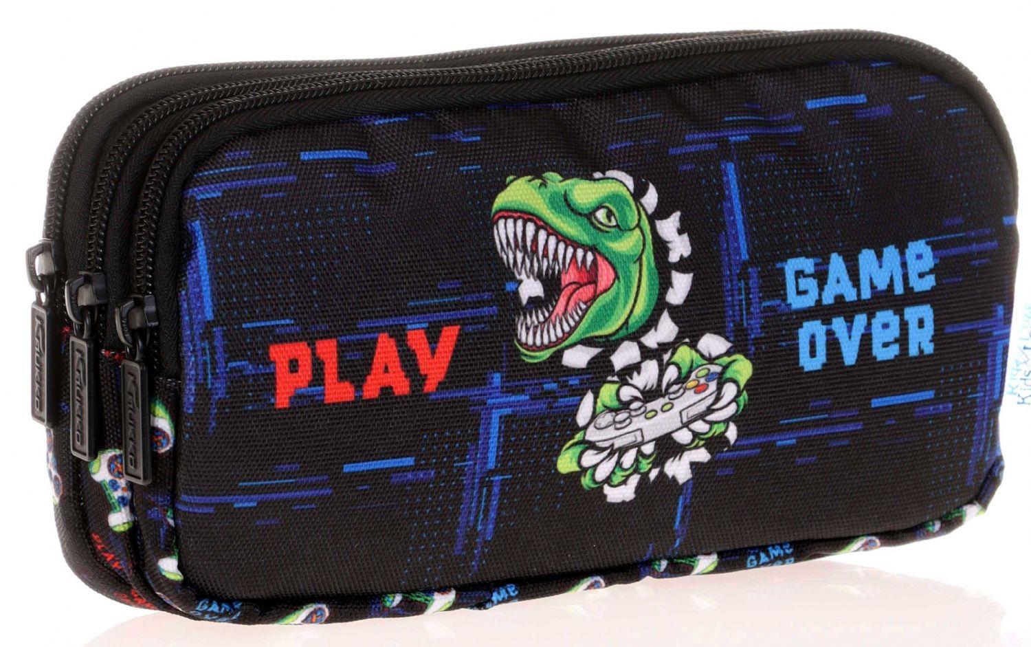 Kaukko Siyah Oyun Konsolu Isı Yalıtımlı Beslenme Çantası ve Kalemlik Seti - Erkek Çocuk