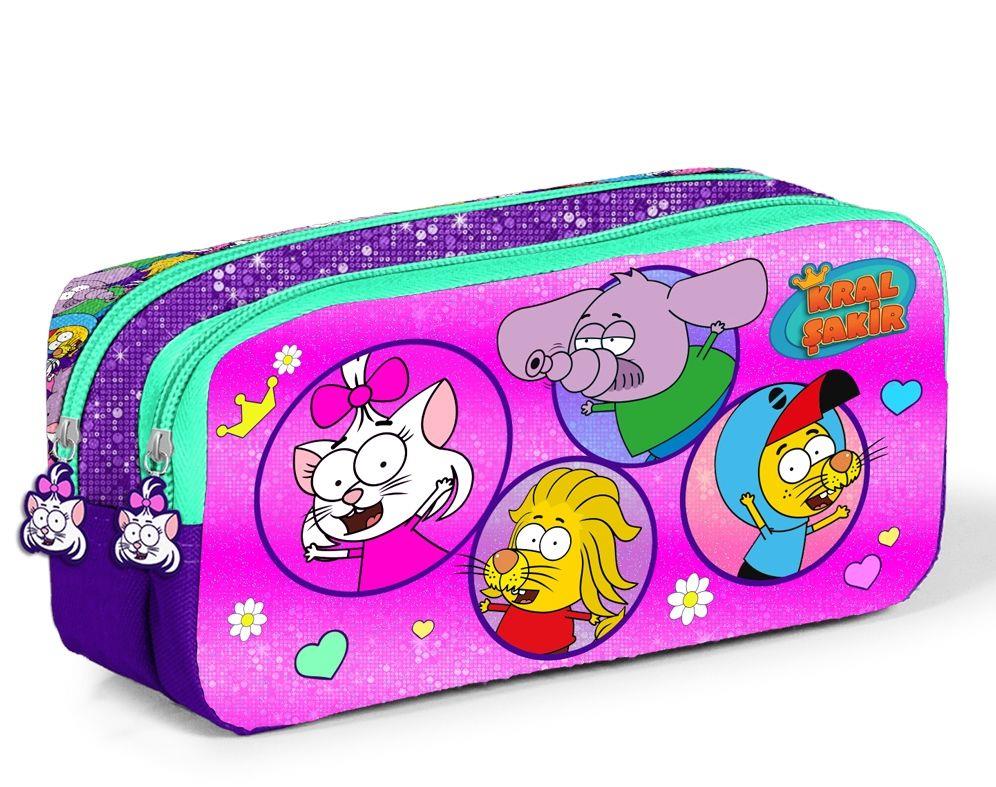 Kral Şakir İki Bölmeli Okul Kalem Çantası