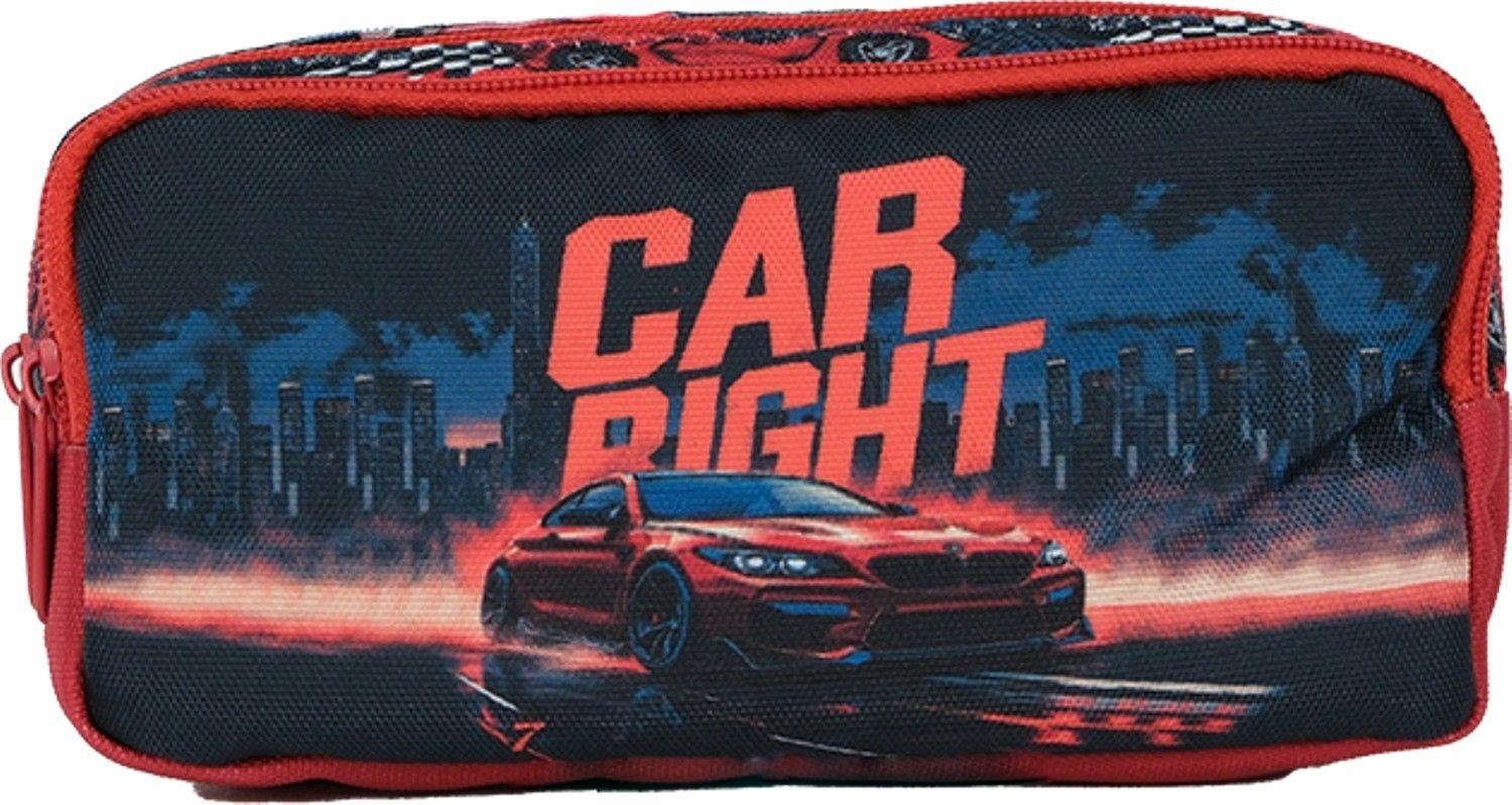 Pippa Erkek Çocuk Üç Gözlü Kırmızı/Siyah İlkokul Üçlü Okul Çanta Seti - Yarış Arabası - PPSET5395