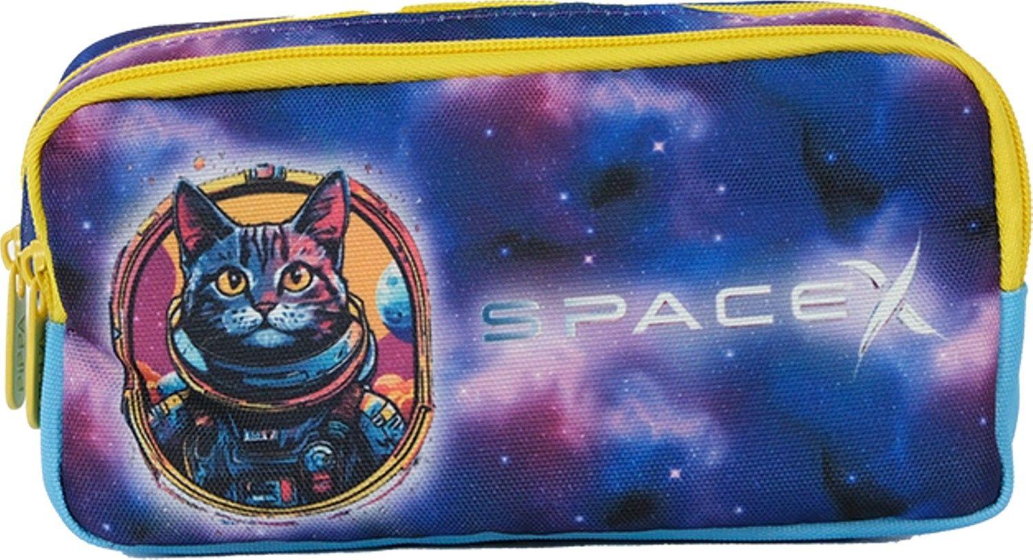 Pippa Erkek Çocuk Üç Gözlü Mavi/Sarı İlkokul Üçlü Okul Çanta Seti - Astronot Kedi - PPSET5255