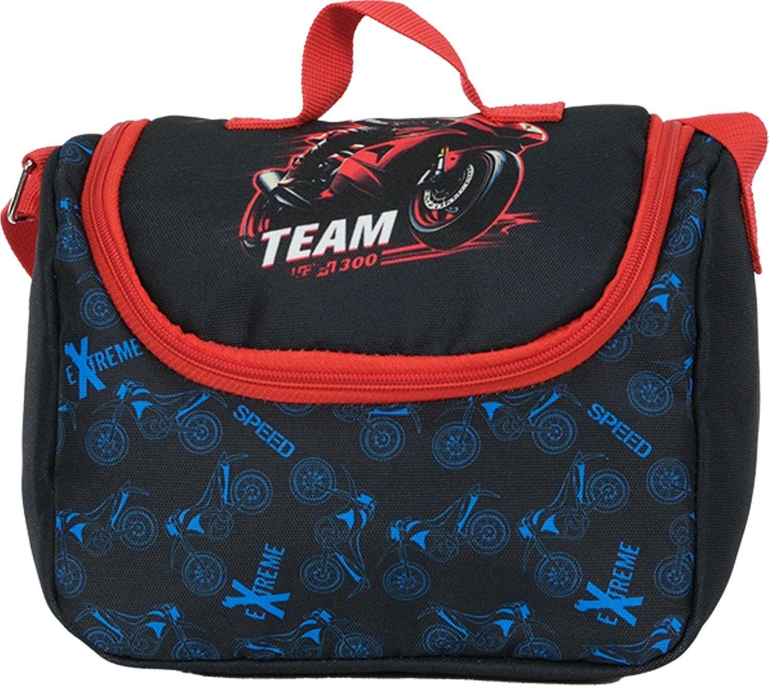 Pippa Erkek Çocuk Üç Gözlü Siyah/Kırmızı İlkokul Üçlü Okul Çanta Seti - Motosiklet - PPSET5300