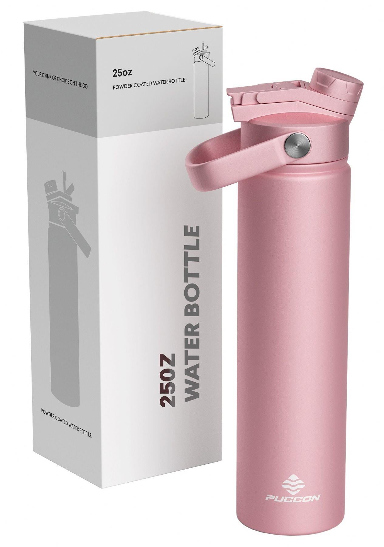 Puccon 750 ml Pembe Paslanmaz Çelik Termos/Matara/Suluk