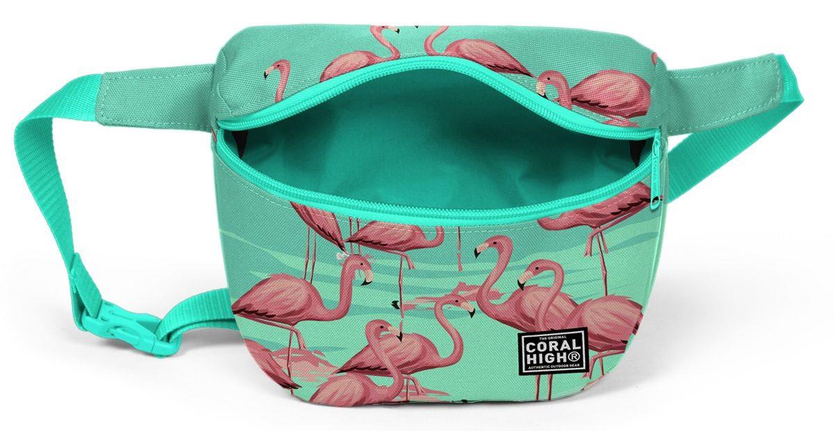 Su Yeşili Flamingo Çocuk Günlük Bel Çantası - Kız Çocuk