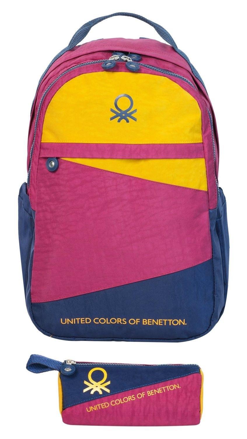 United Colors Of Benetton Color Blocking Unisex Çocuk Çanta Seti  - Kırmızı