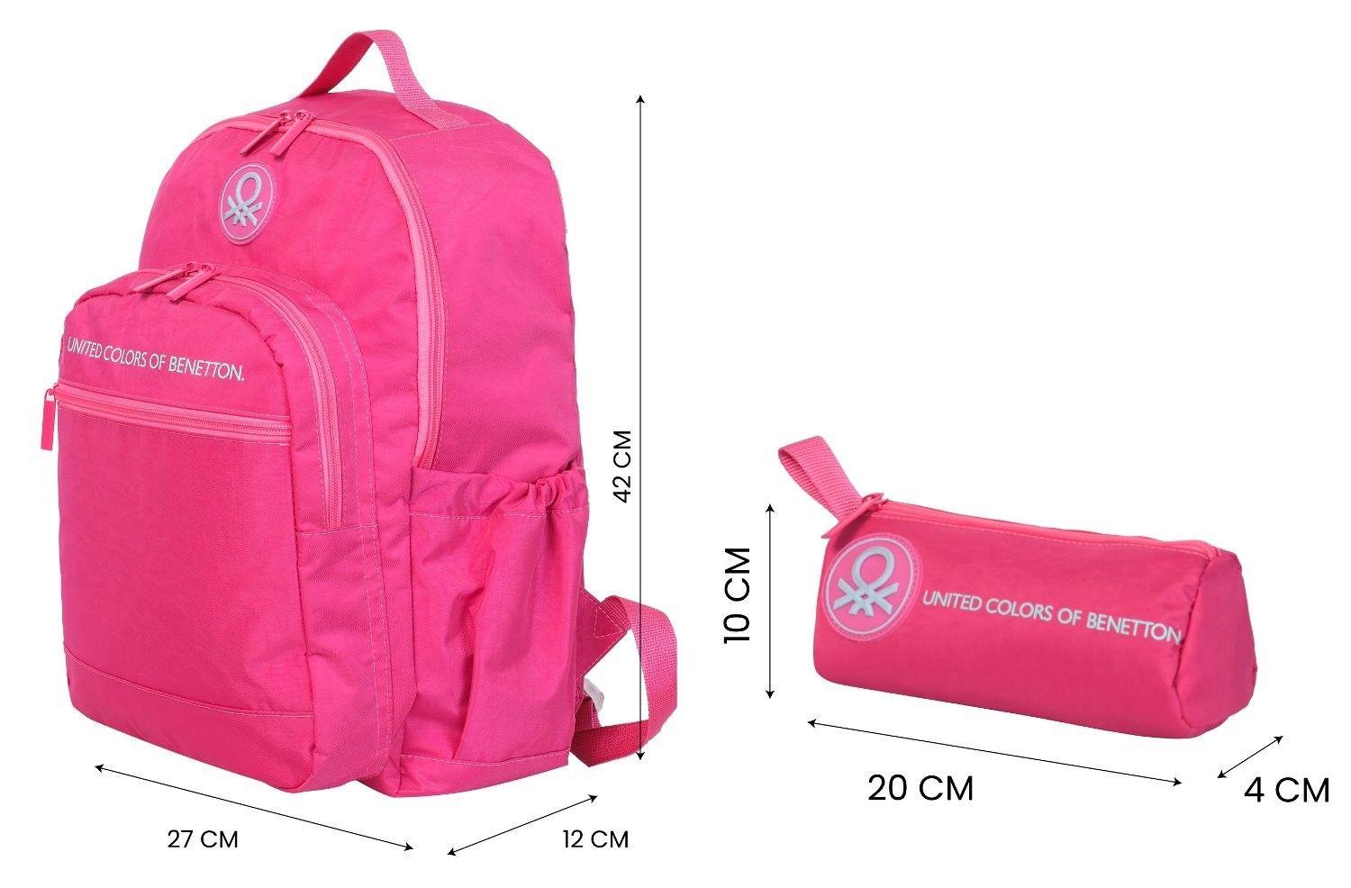 United Colors Of Benetton Monokrom Style Kız Çocuk Çanta Seti - Fuşya