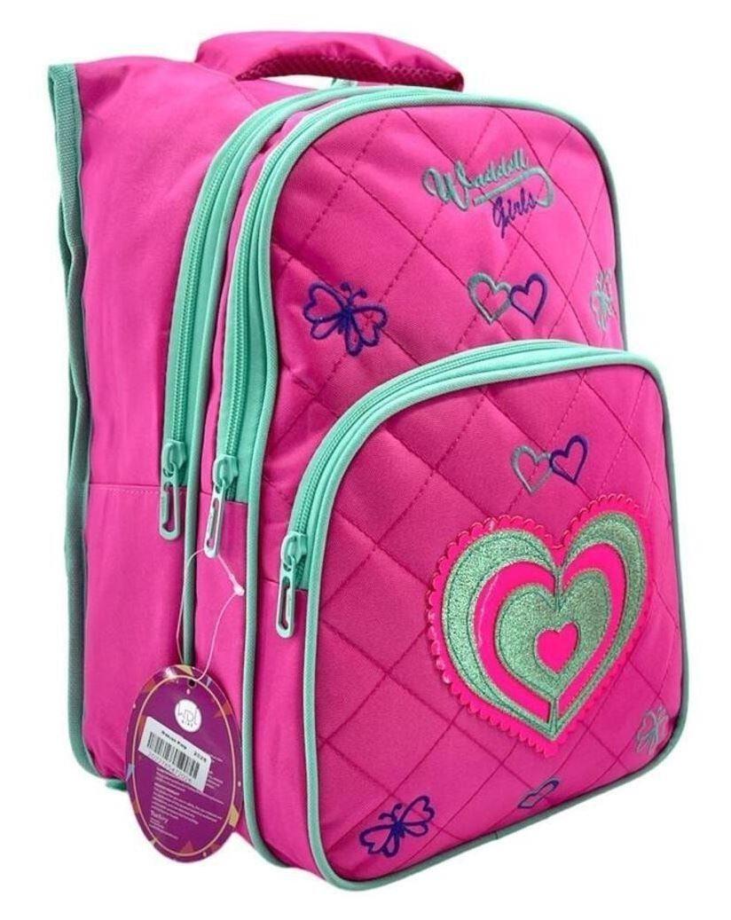 Waddell Bag Pembe Kalp Okul Sırt Çantası - Waddell Kız Okul Çanta Seti - Kız Çocuk