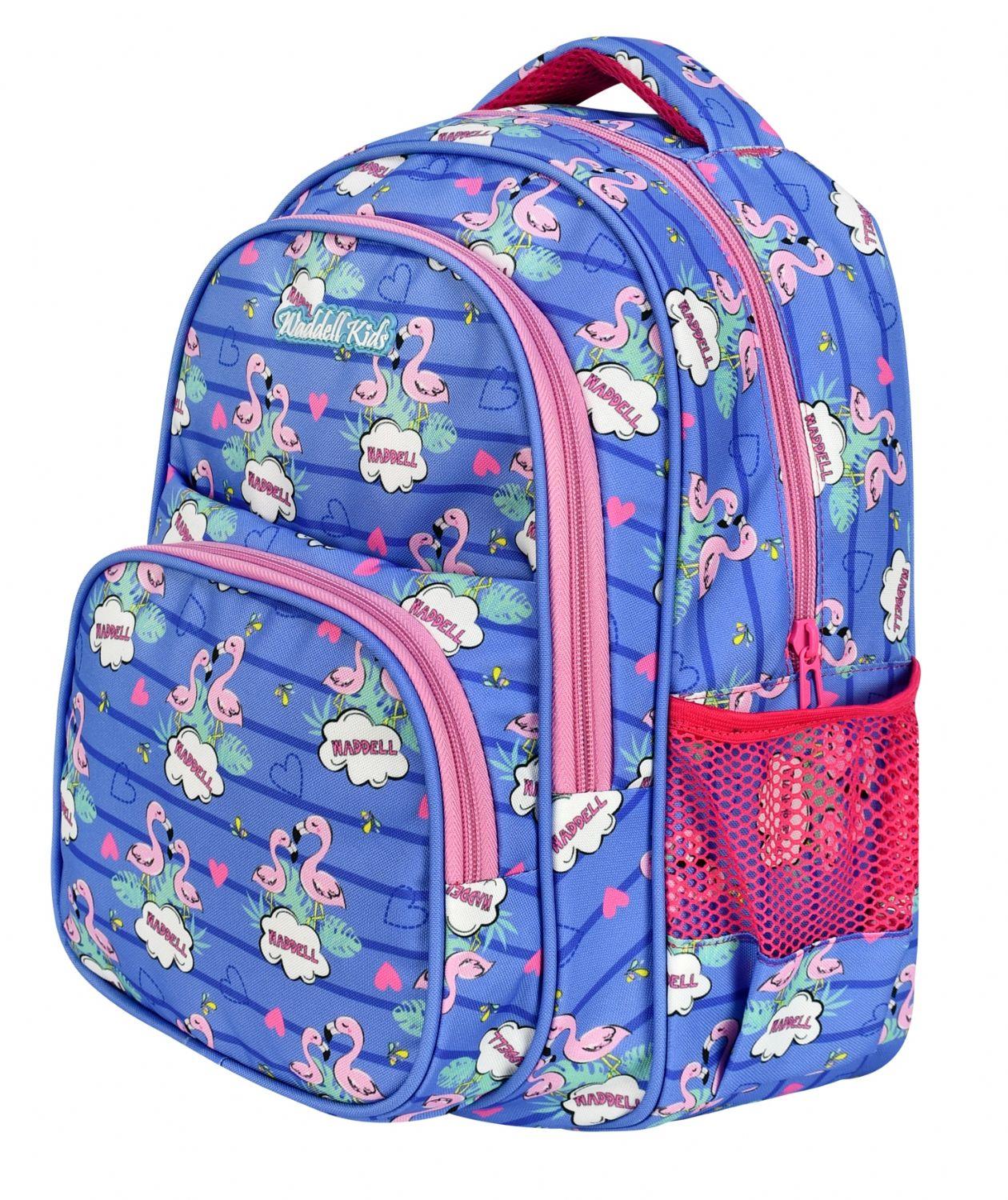 Waddell Mavi Flamingo Okul Çantası ve Beslenme Çantası Seti - Kız Çocuk