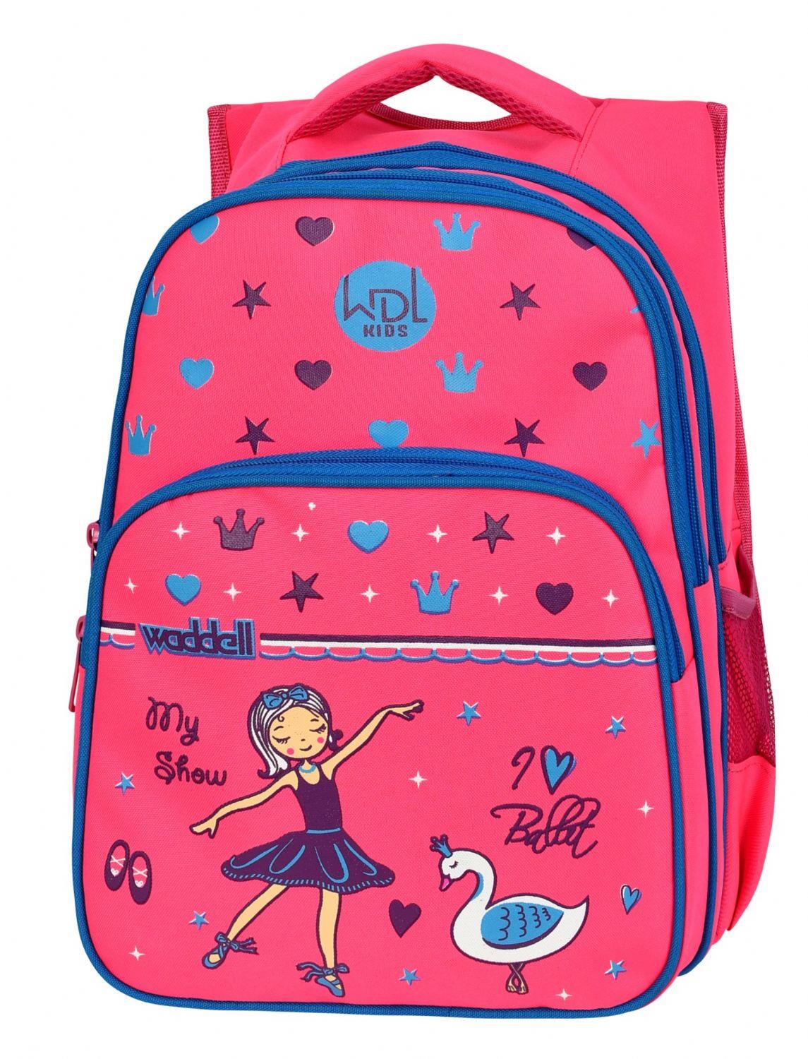 WaddellBag Kız Pembe Balerin Baskılı İlkokul Sırt Çantası Seti - Kız Çocuk