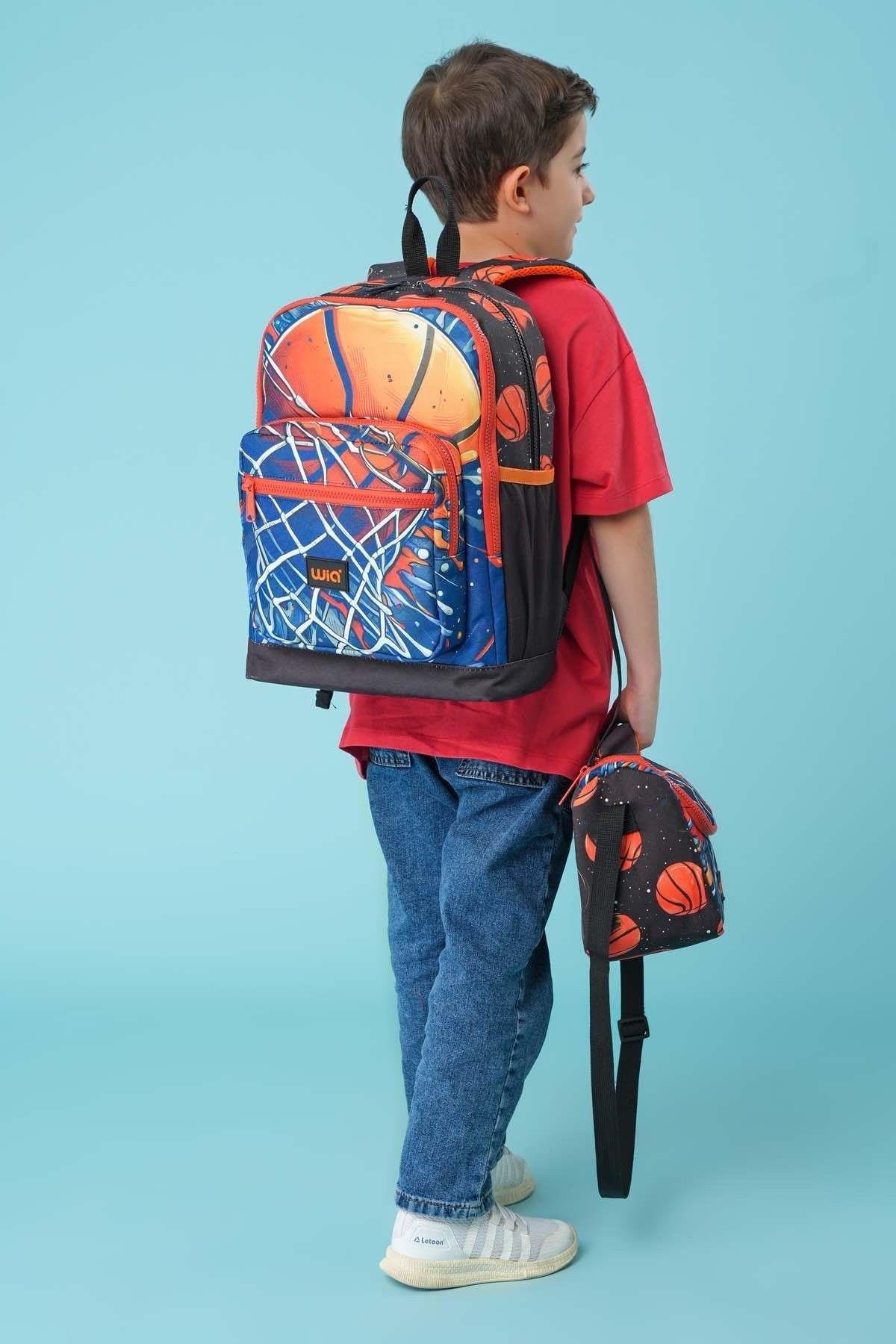 Wia Erkek Çocuk Basketbol Temalı 3'lü İlkokul Okul Çanta Seti - SW-030