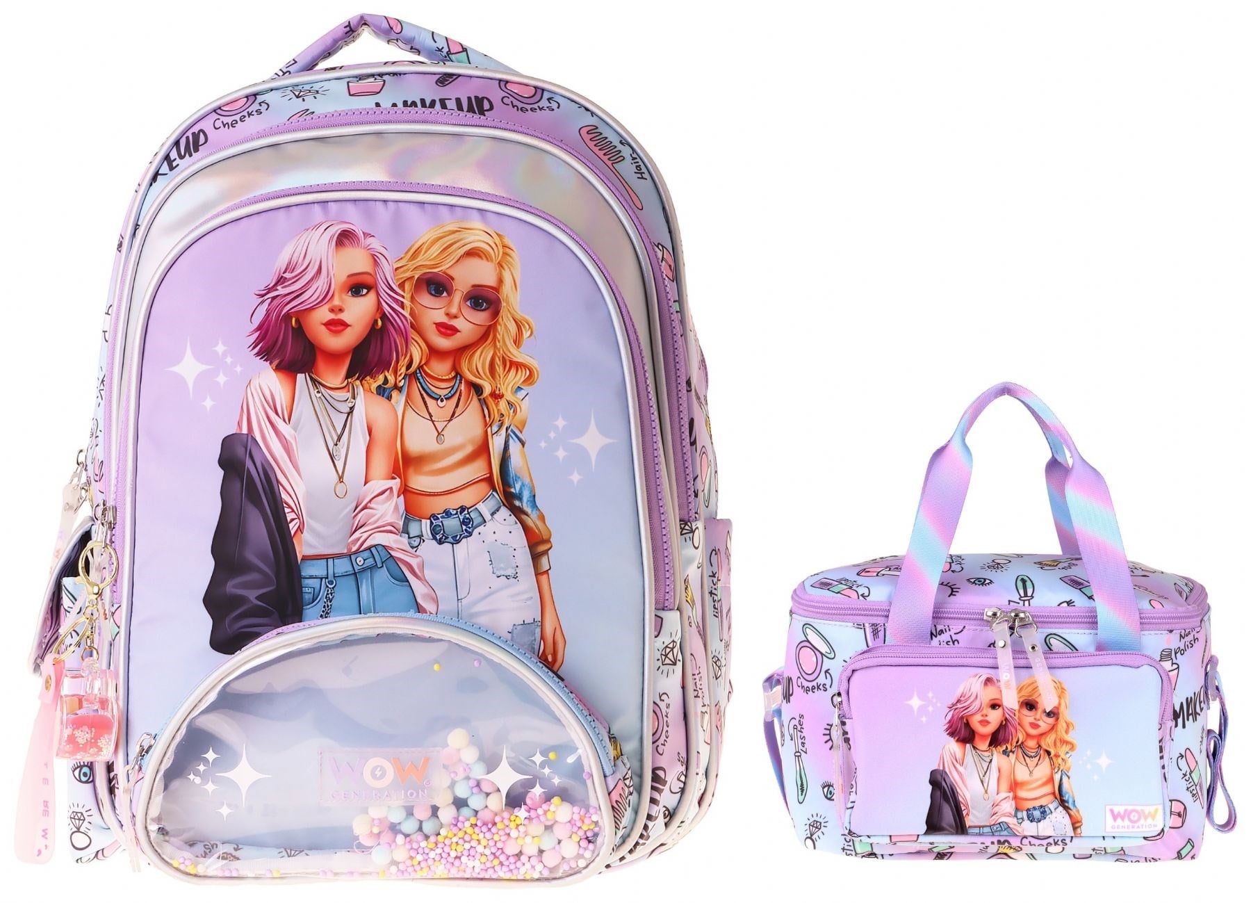 Wow Generation Friends İkili Okul Çanta Seti - Pembe Friends Baskılı Kız Çocuk SETWG-W6054B