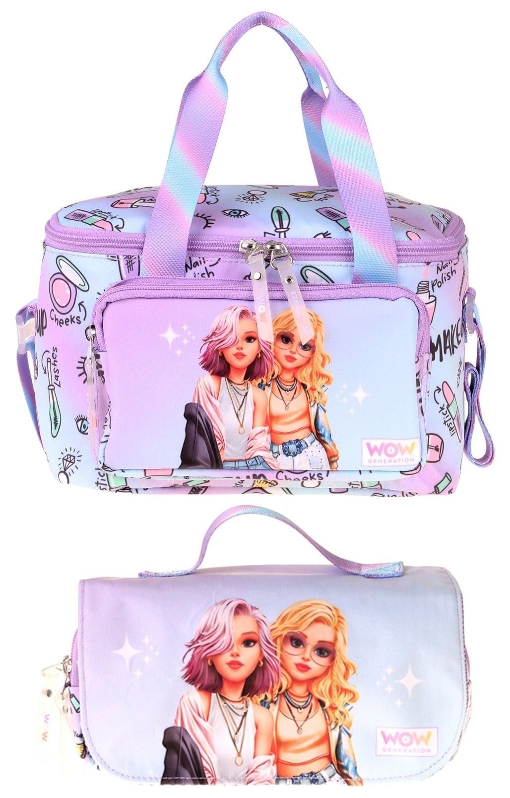 Wow Generation Kız Çocuk Friends (Pembe) Thermo Beslenme Çantası ve Kalemlik Seti - SETWG-W6055