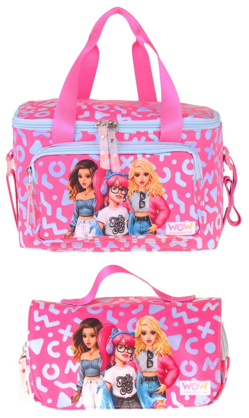 Wow Generation Kız Çocuk Girl Friends (Kırmızı) Thermo Beslenme Çantası ve Kalemlik Seti - SETWG-W6060