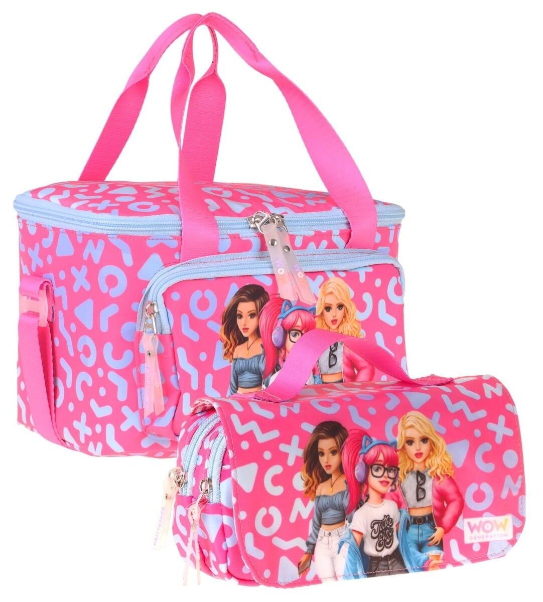 Wow Generation Kız Çocuk Girl Friends (Kırmızı) Thermo Beslenme Çantası ve Kalemlik Seti - SETWG-W6060
