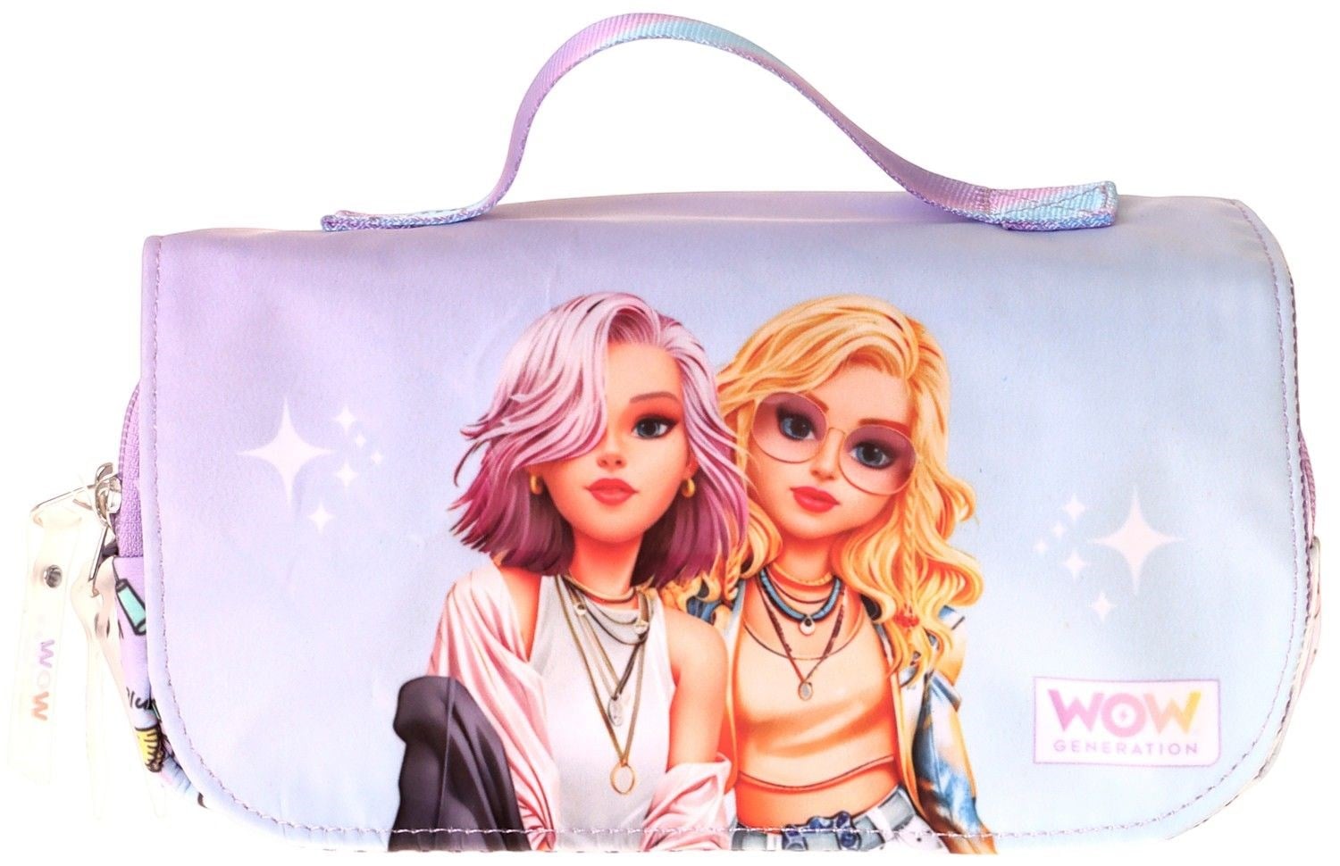 Wow Generation Taşıma Askılı Kız Çocuk Friends Baskılı Şık Kalem Çantası (Pembe) - W6056