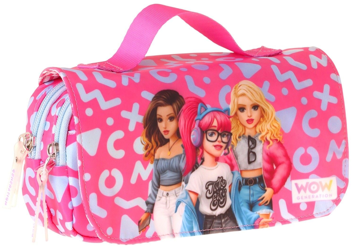 Wow Generation Taşıma Askılı Kız Çocuk Girl Friends Baskılı Şık Kalem Çantası (Kırmızı) - W6061