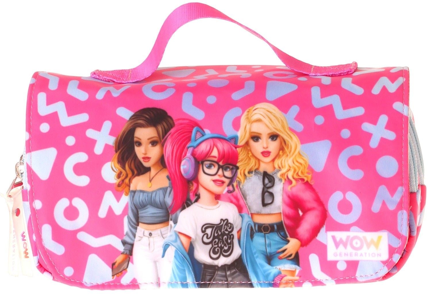 Wow Generation Taşıma Askılı Kız Çocuk Girl Friends Baskılı Şık Kalem Çantası (Kırmızı) - W6061
