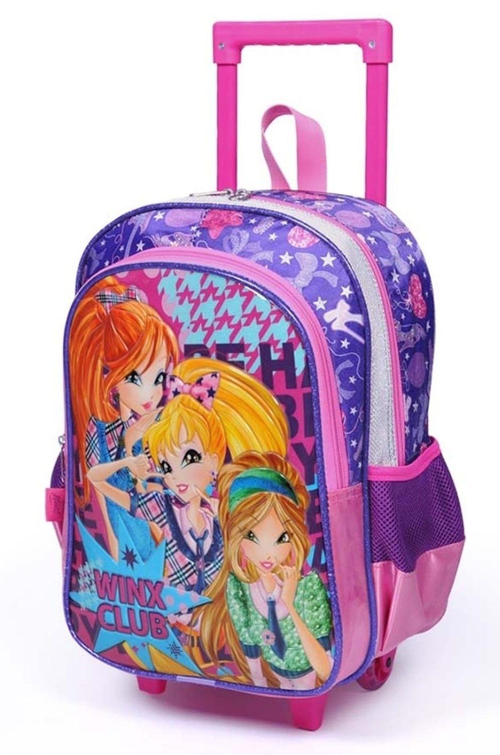 Yaygan Winx Club Çekçek Tekerlekli Okul Çantası - Pembe - Kız Çocuk