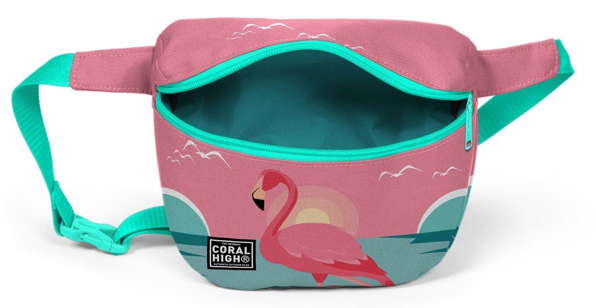 Yeşil Mercan Flamingo Çocuk Günlük Bel Çantası - Kız Çocuk