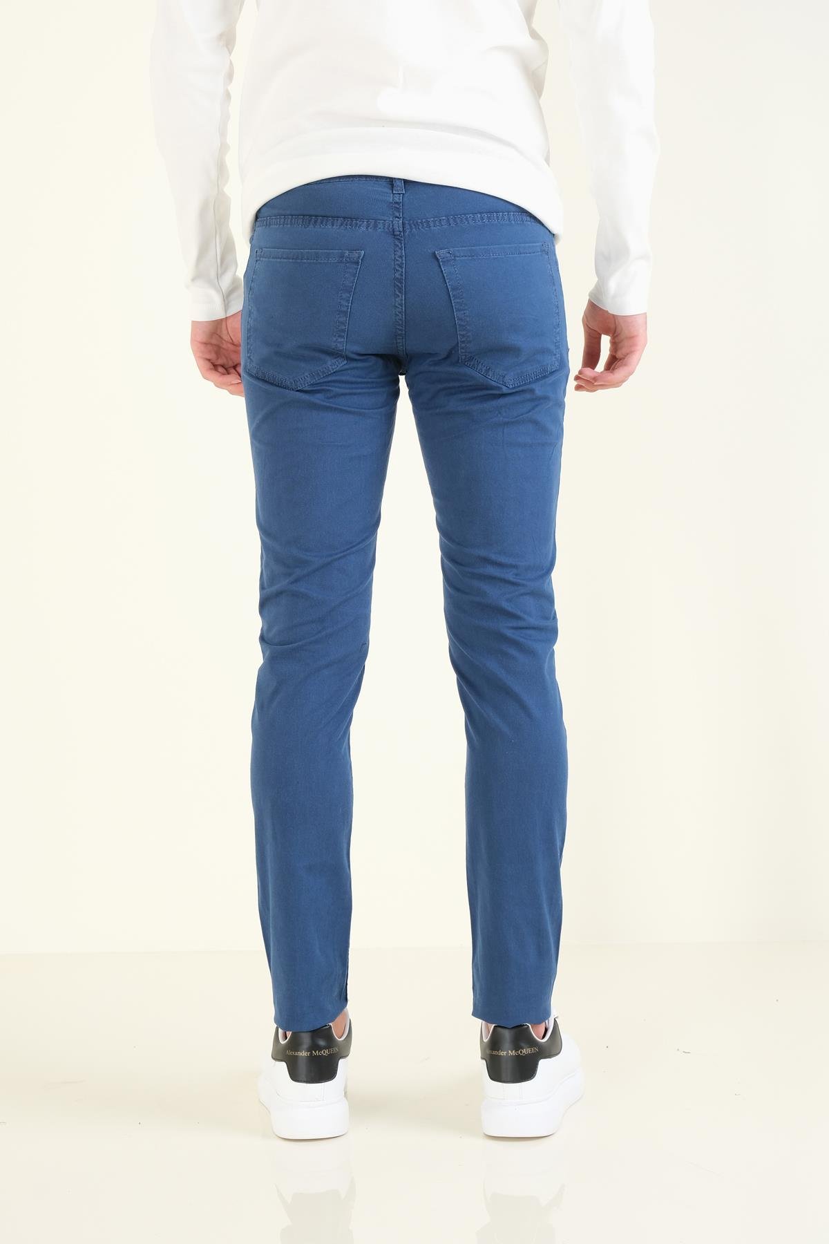 Erkek 5 Cep Chino Pantolon Lacivert 