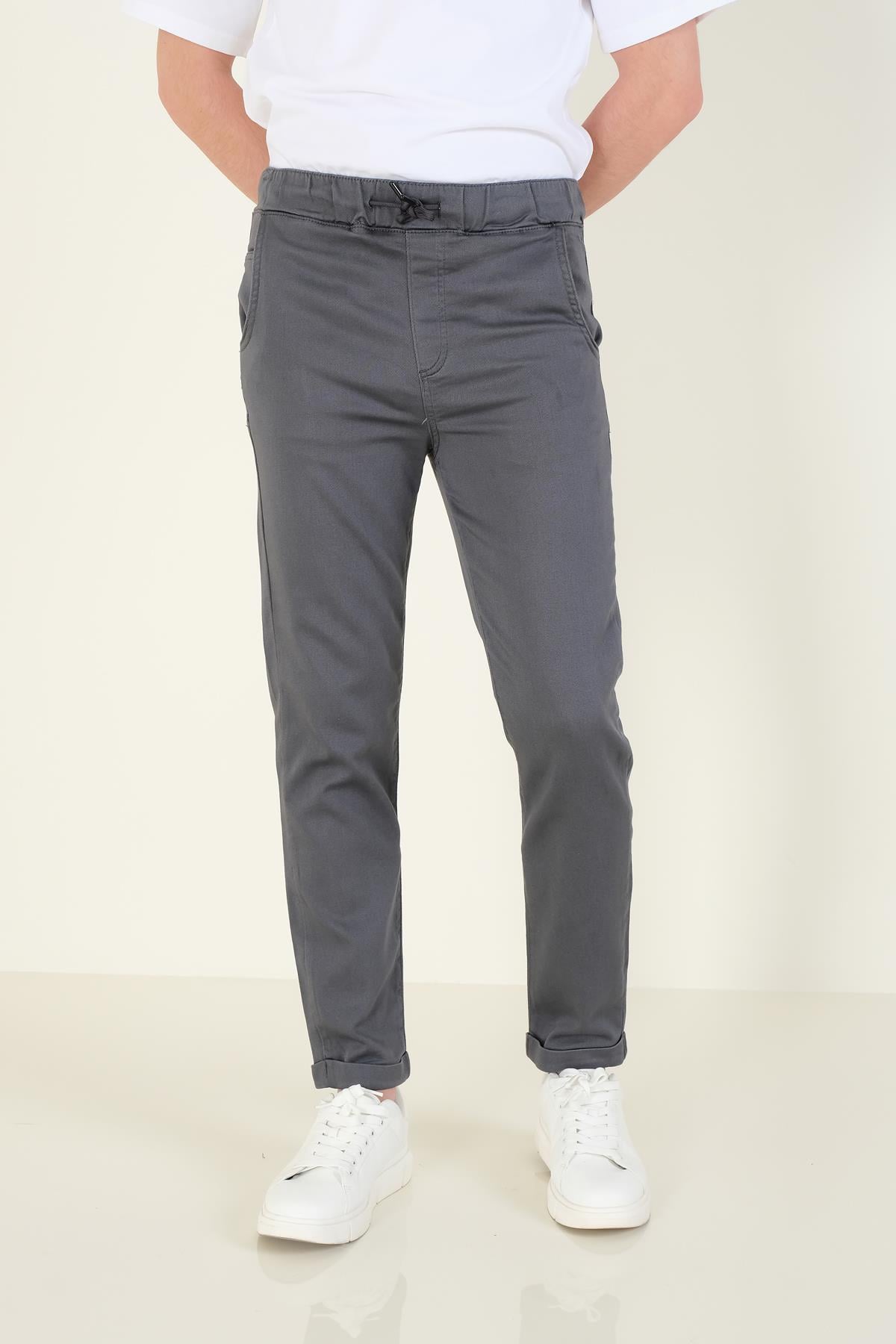 Erkek Duble Paça Jogger Pantolon Antrasit
