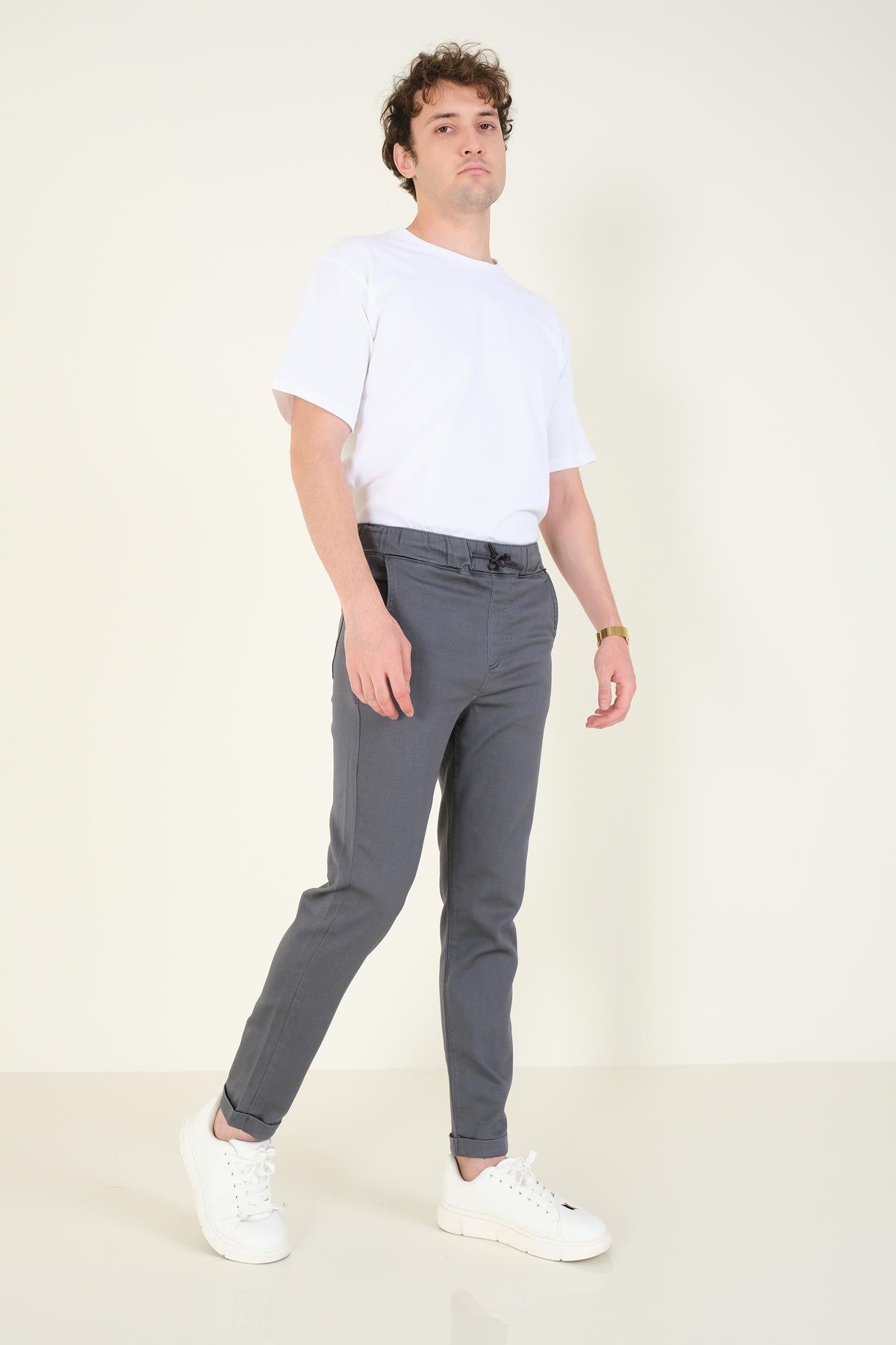 Erkek Duble Paça Jogger Pantolon Antrasit