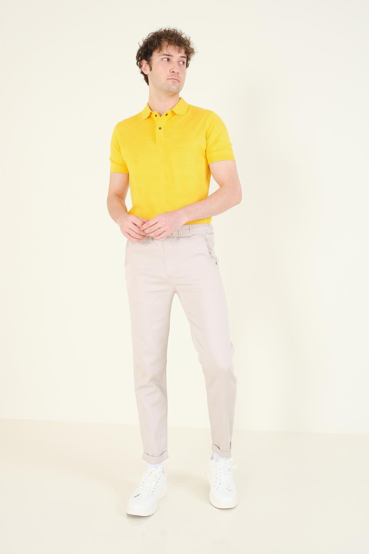 Erkek Duble Paça Jogger Pantolon Taş