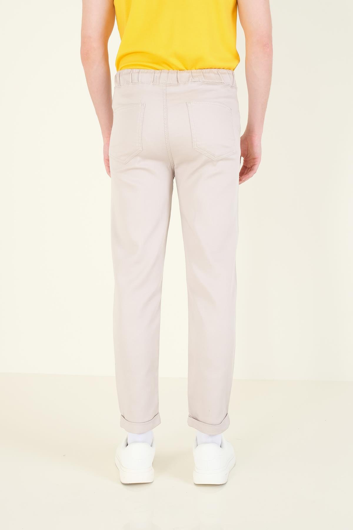 Erkek Duble Paça Jogger Pantolon Taş