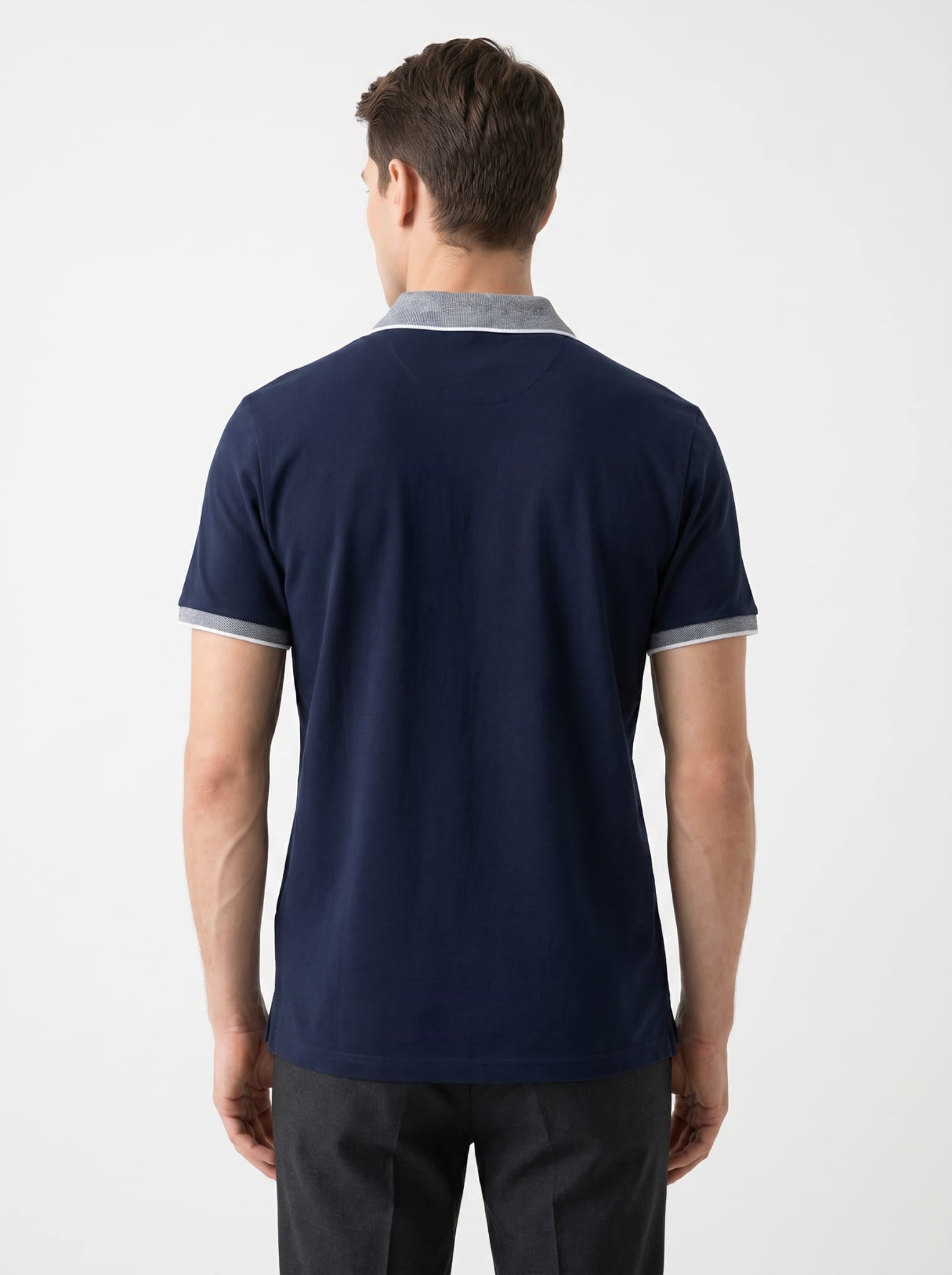 Erkek Polo Yaka Kısa Kol Tshirt Lacivert