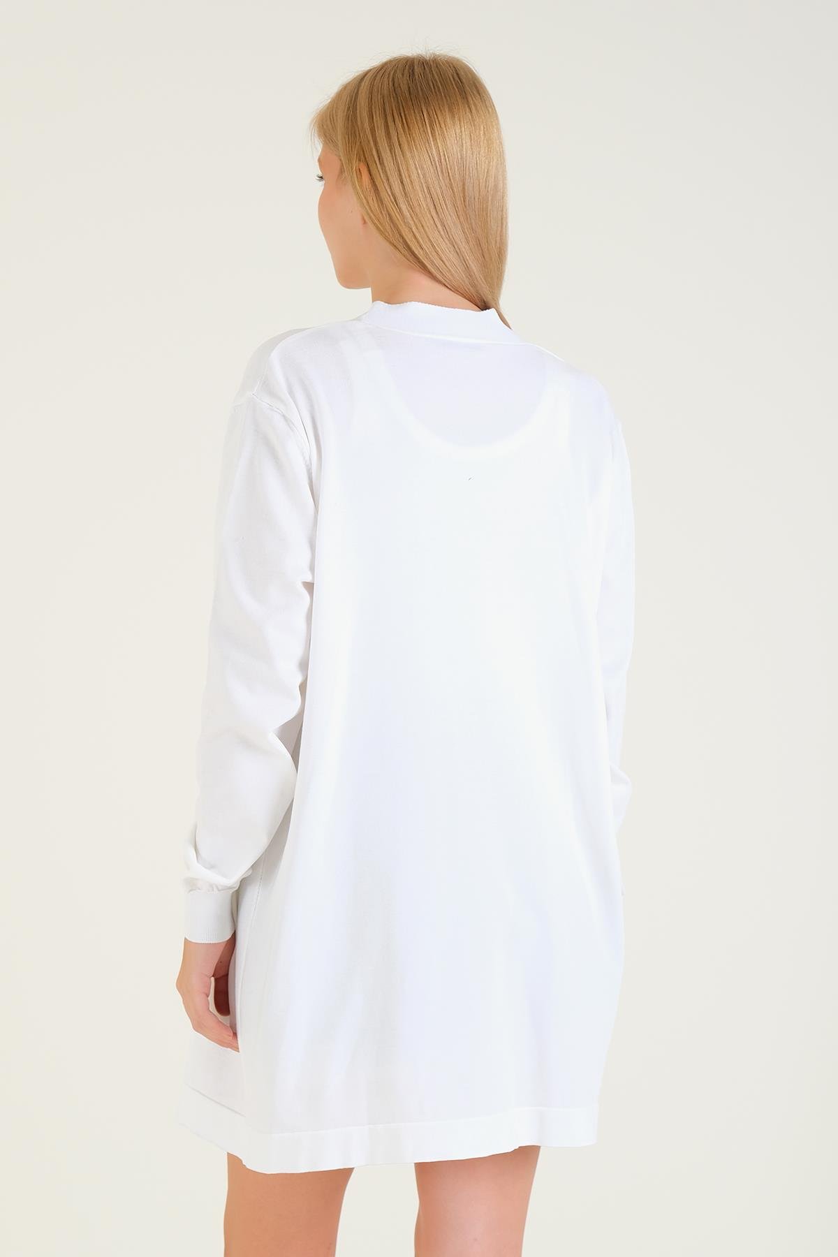 Kadın Oversize Hırka Ekru