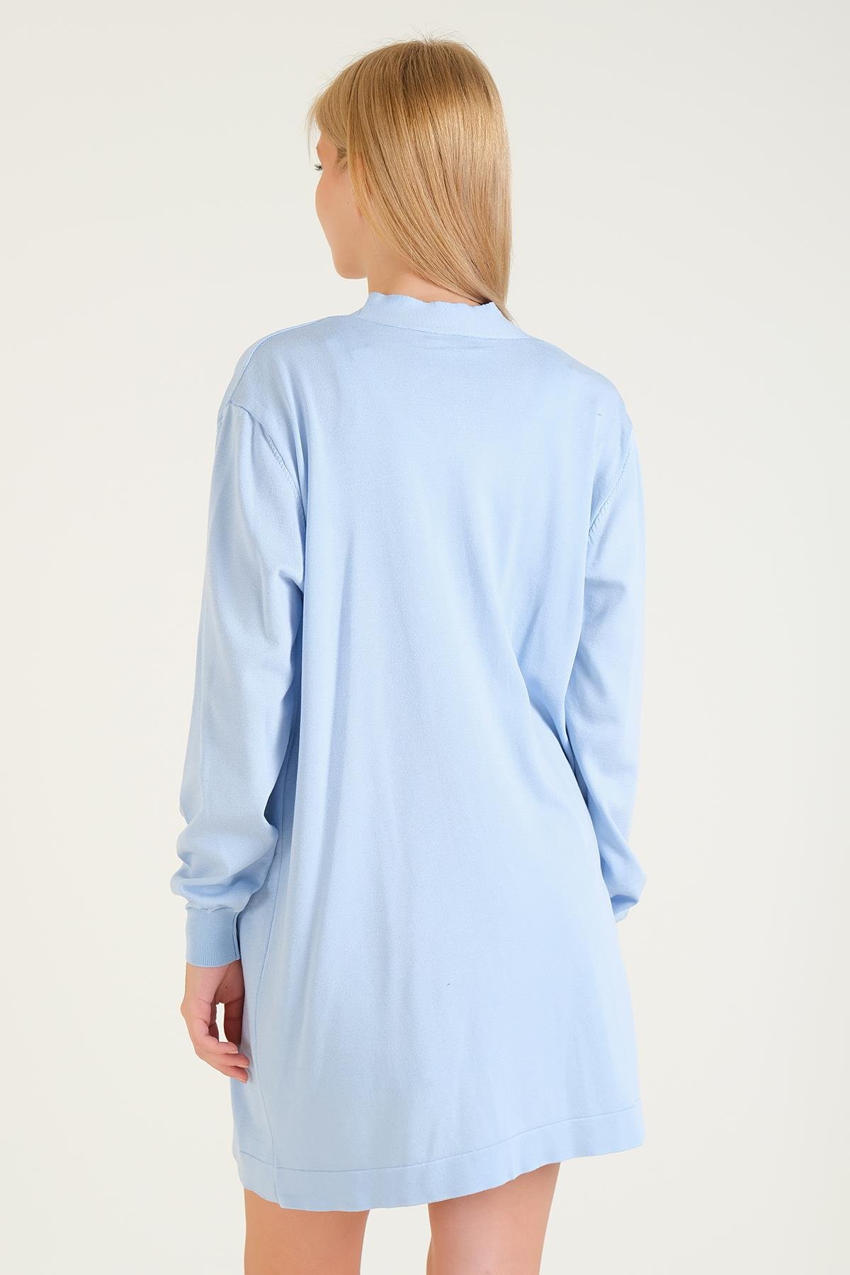 Kadın Oversize Hırka Mavi