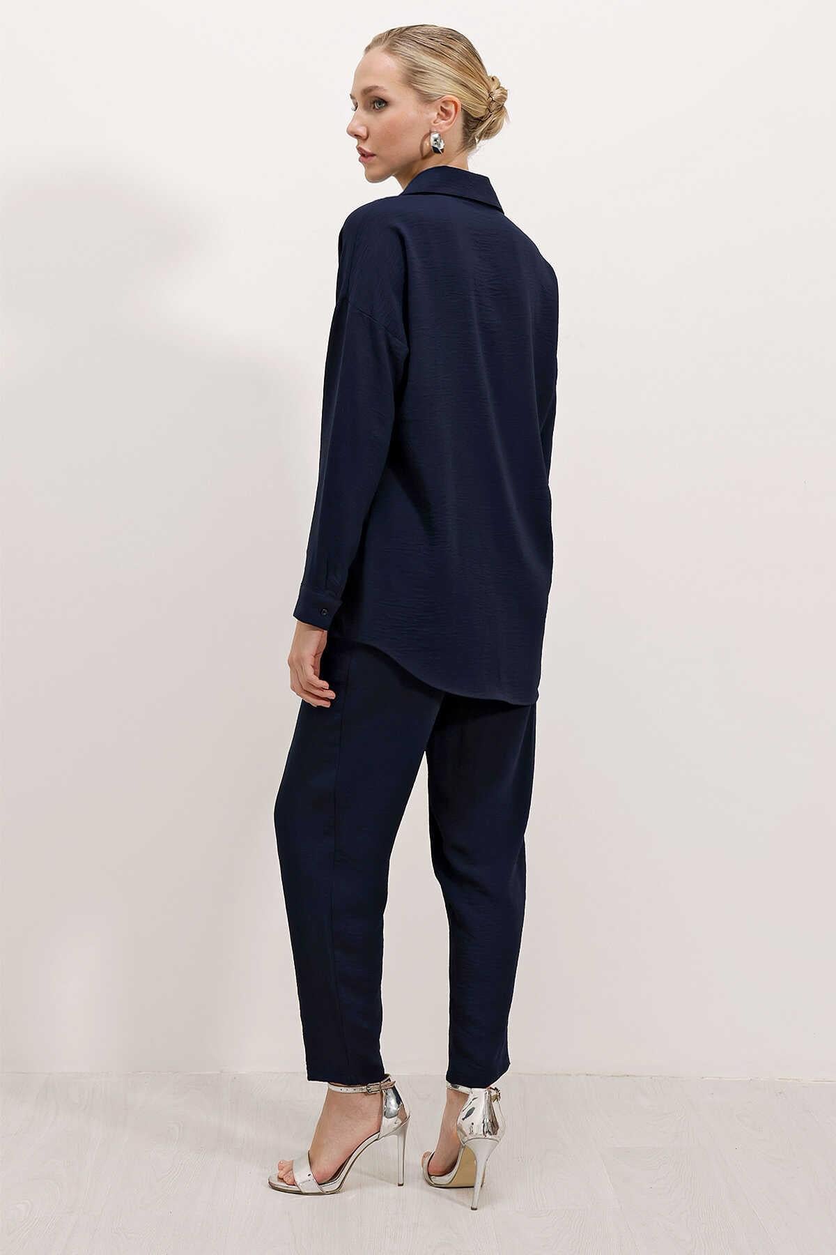 Kadın Oversize İkili Takım Lacivert