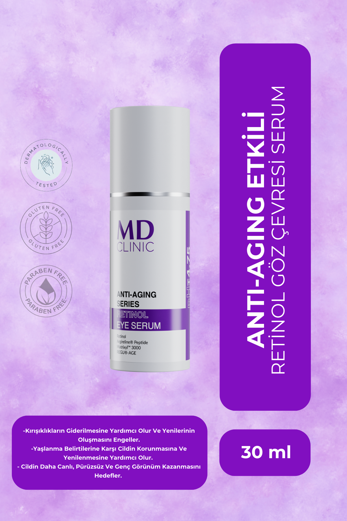 Anti-Aging Etkili Retinol Göz Çevresi Serum