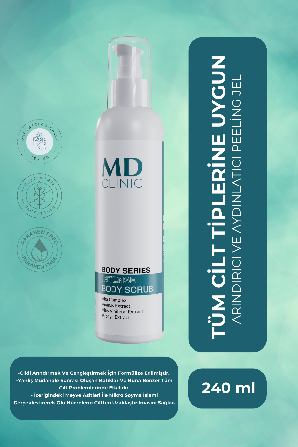 Tüm Cilt Tiplerine Yönelik Arındırıcı ve Aydınlatıcı Peeling Jel
