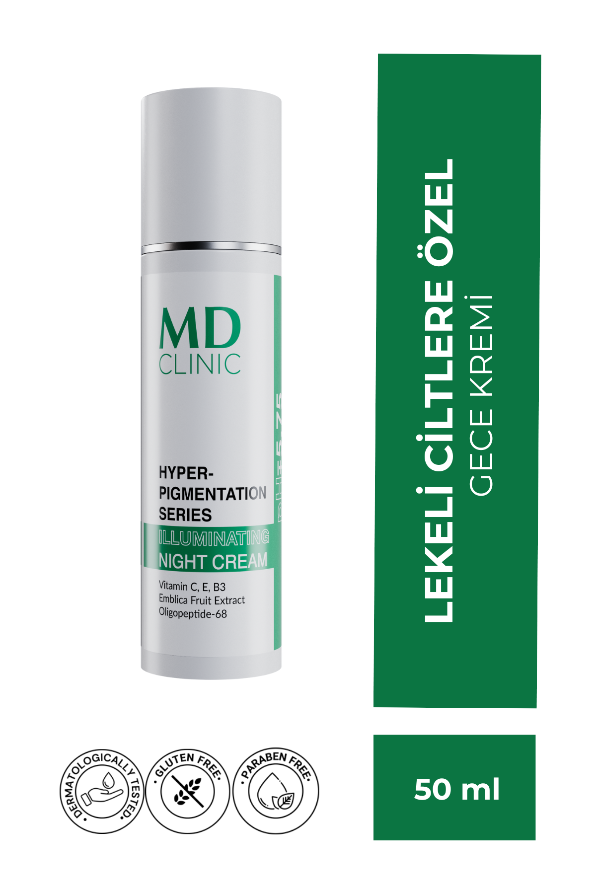 Tüm Cilt Tiplerine Yönelik Aydınlatıcı ve Anti-Aging Etkili Gece Krem