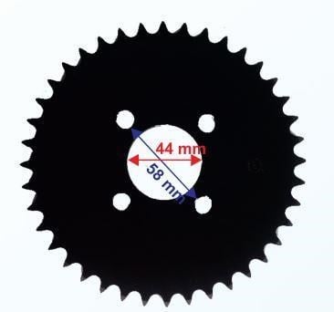ATV ARKA DİŞLİ 428-40T İÇ 44 mm 4 DELİKLİ IND VULCAN KUBA200