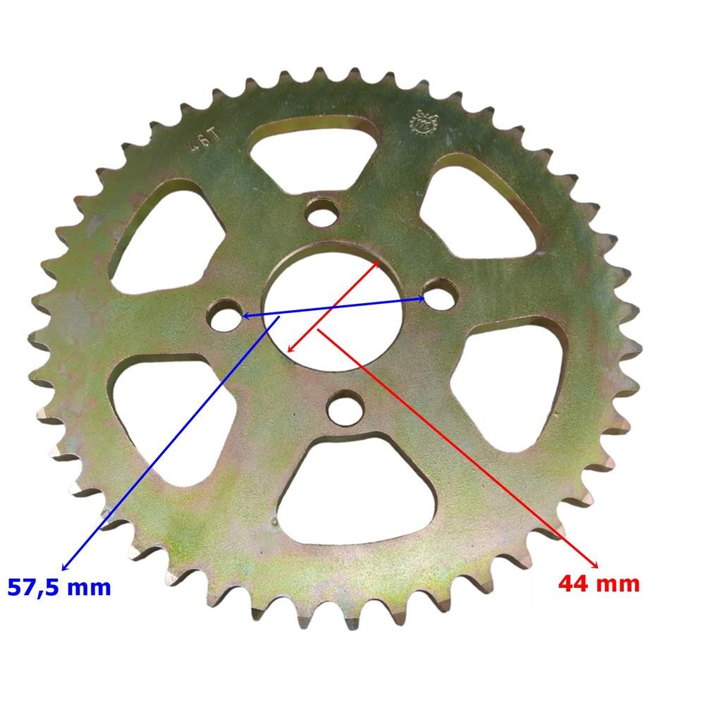 ATV TERRATRACK 200 ARKA DİŞLİ 428-46T İÇ 44 mm 4 DELİKLİ