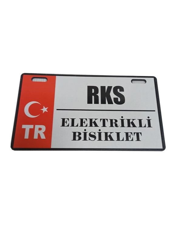 E BİKE PLAKA KIRMIZI RKS