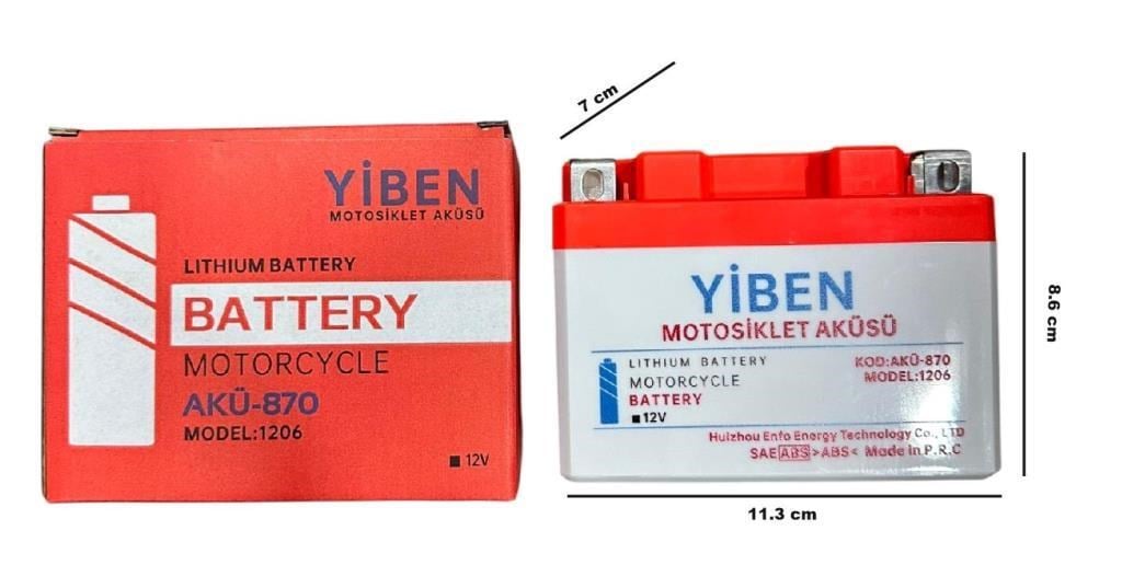 Lithium Akü Yiben 12 V 5 - 11 AH