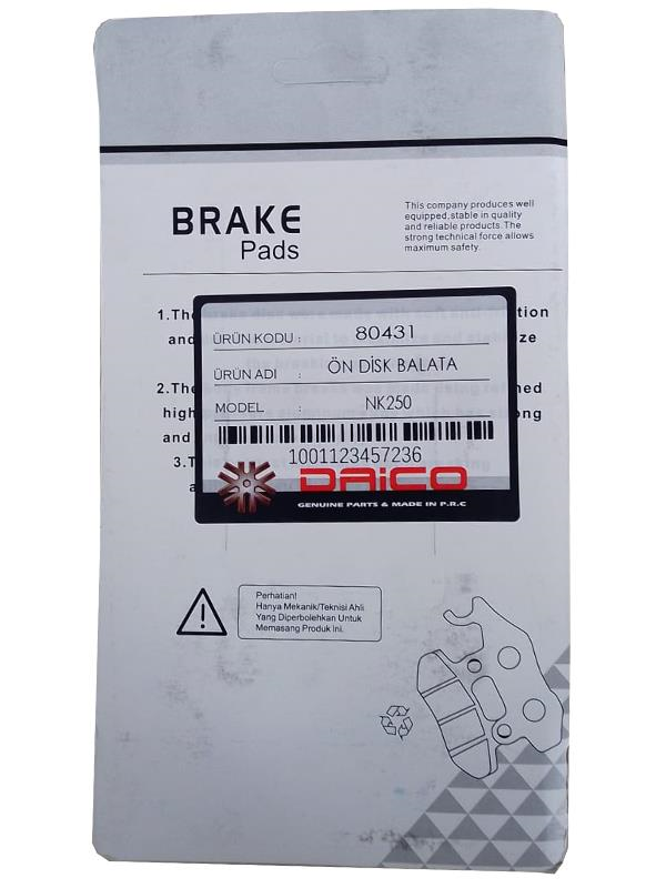 Ön Disk Balata NK 250 Woxx
