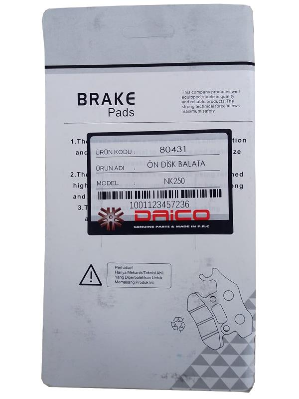 Ön Disk Balata NK 250 Woxx