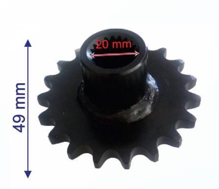 ÖN DİŞLİ ATV 19T - 428  İÇ 20 mm UZUNLUK 49 mm