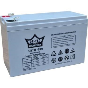 PİL 12V 7AH ORTEC GRİ - Geniş Soket