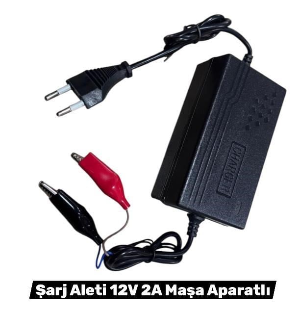 ŞARJ ALETİ 12 V 2 AH MAŞA APARATLI