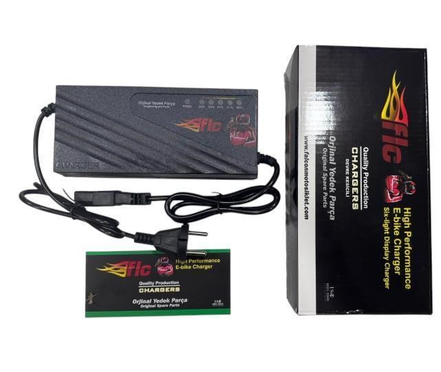 Şarj Cihazı 48V 20 - 24AH Devre Kesicili - Led Işıklı - 4 akülü Model - FALCON