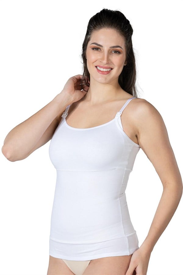 Arias Closet Beyaz MI Emay 1402 Modal Cotton Emzirme Atlet Korse