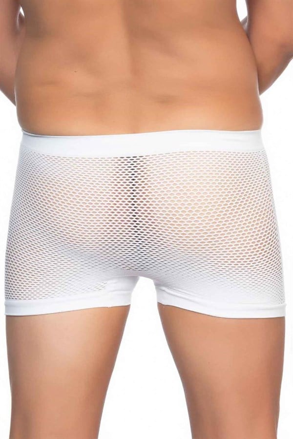 Arias Closet Beyaz MI Emay 2106 Fileli Soft Erkek Boxer