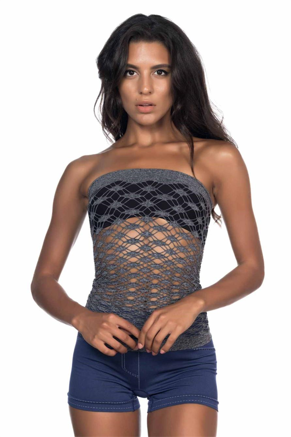 Arias Closet Gri MI Emay 5034 Fantazi Büstiyer Atlet Korse