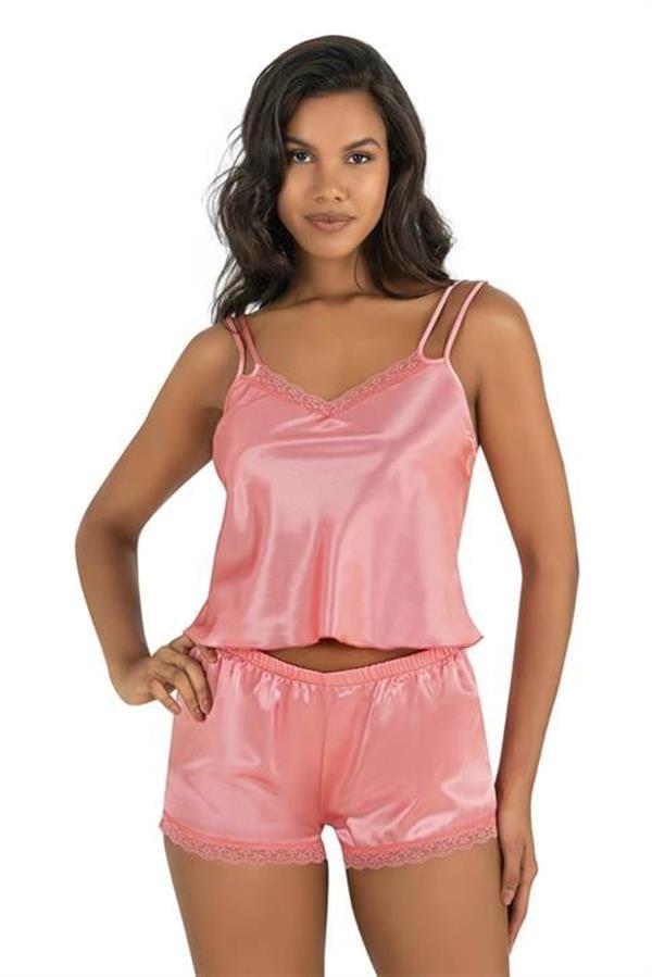 Arias Closet Mercan Saten Şort Takımı 9210